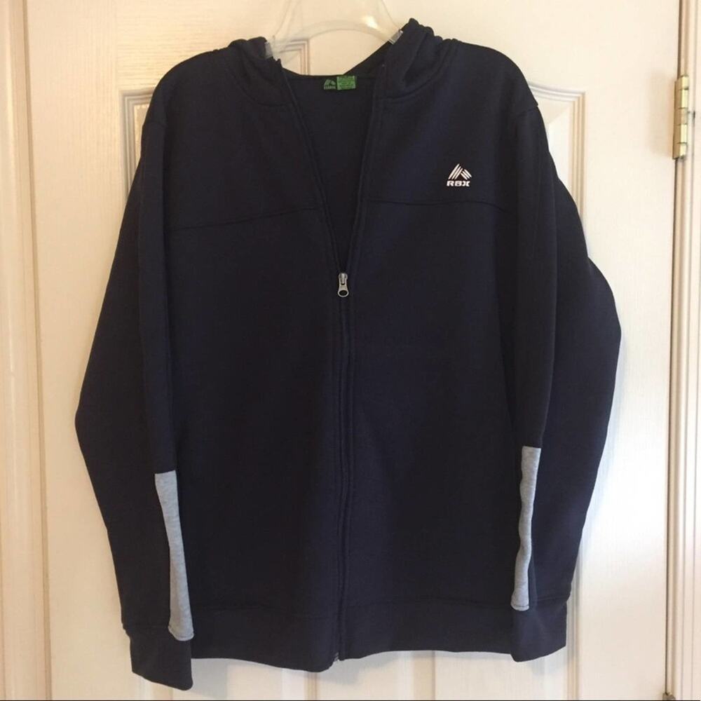 RBX Navy‎ Fleece Full Zip Hoodie Sweatshirt Boys Size 18/20